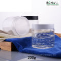 200ml Pet Clear Jar with Plastic Screw on Cap